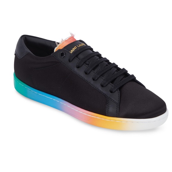 SAINT LAURENT - 🌈 Rainbow courtside sneakers, 7.5 - Picture 3 of 7